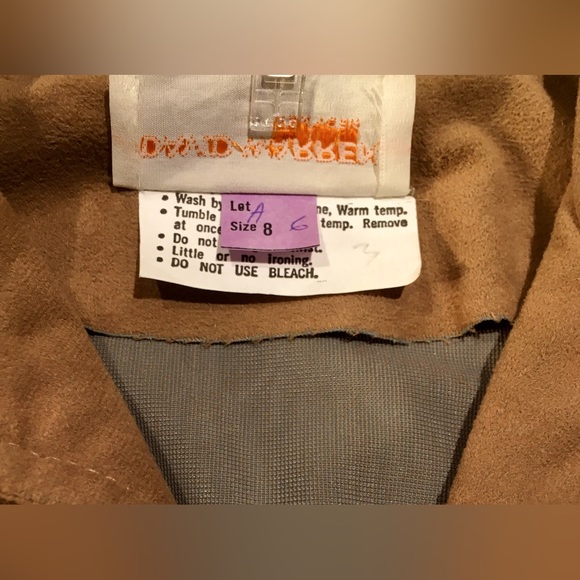 MCM front zip jumper-brown ultrasuede midi shift. 1970 retro/mod/hip. Size 8 EUC - Picture 12 of 12